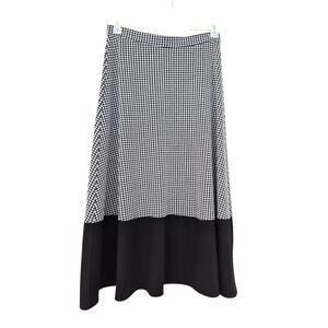 Vintage Womens Skirt Sz 8 Maxi Herringbone Black White Y2K Dark Academia Retro